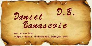 Daniel Banašević vizit kartica